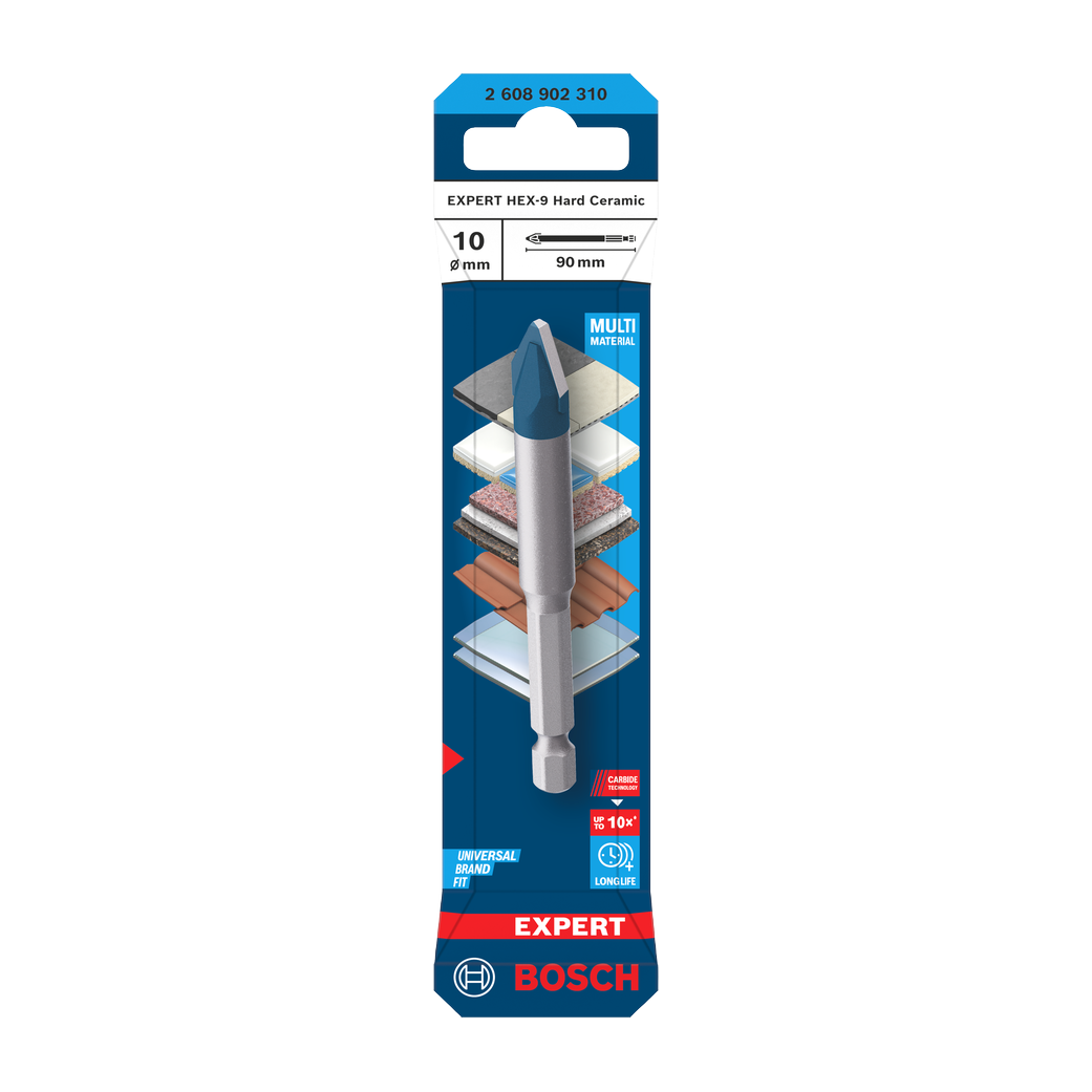 Bosch EXPERT HEX-9 Hard Ceramic Bohrer, 10 x 90 mm