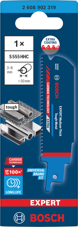Bosch EXPERT Medium-Thick Tough Metal S555HHC Säbelsägeblatt