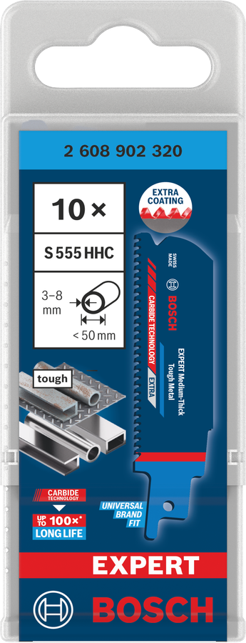 Bosch EXPERT Medium-Thick Tough Metal S555HHC Säbelsägeblatt