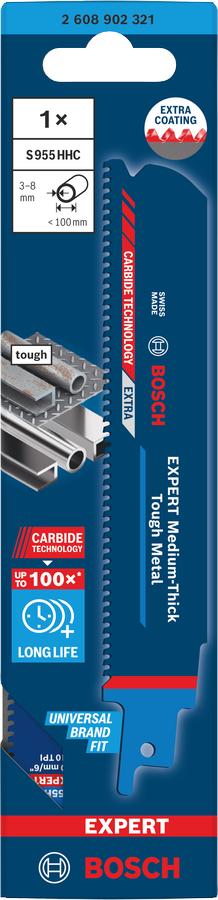Bosch EXPERT Medium-Thick Tough Metal S955HHC Säbelsägeblatt