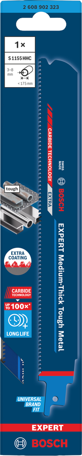 Bosch EXPERT Medium-Thick Tough Metal S1155HHC Säbelsägeblatt