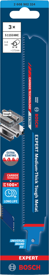 Bosch EXPERT Medium-Thick Tough Metal S1155HHC Säbelsägeblatt