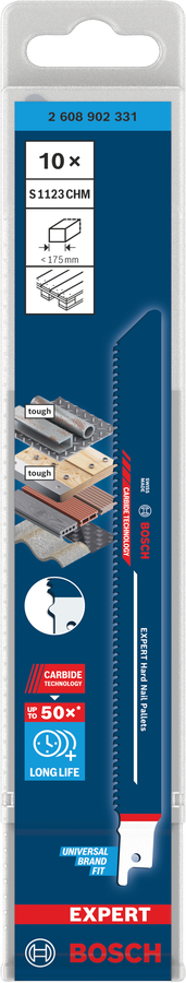 Bosch EXPERT Hard Nail Pallets S1123CHM Säbelsägeblatt