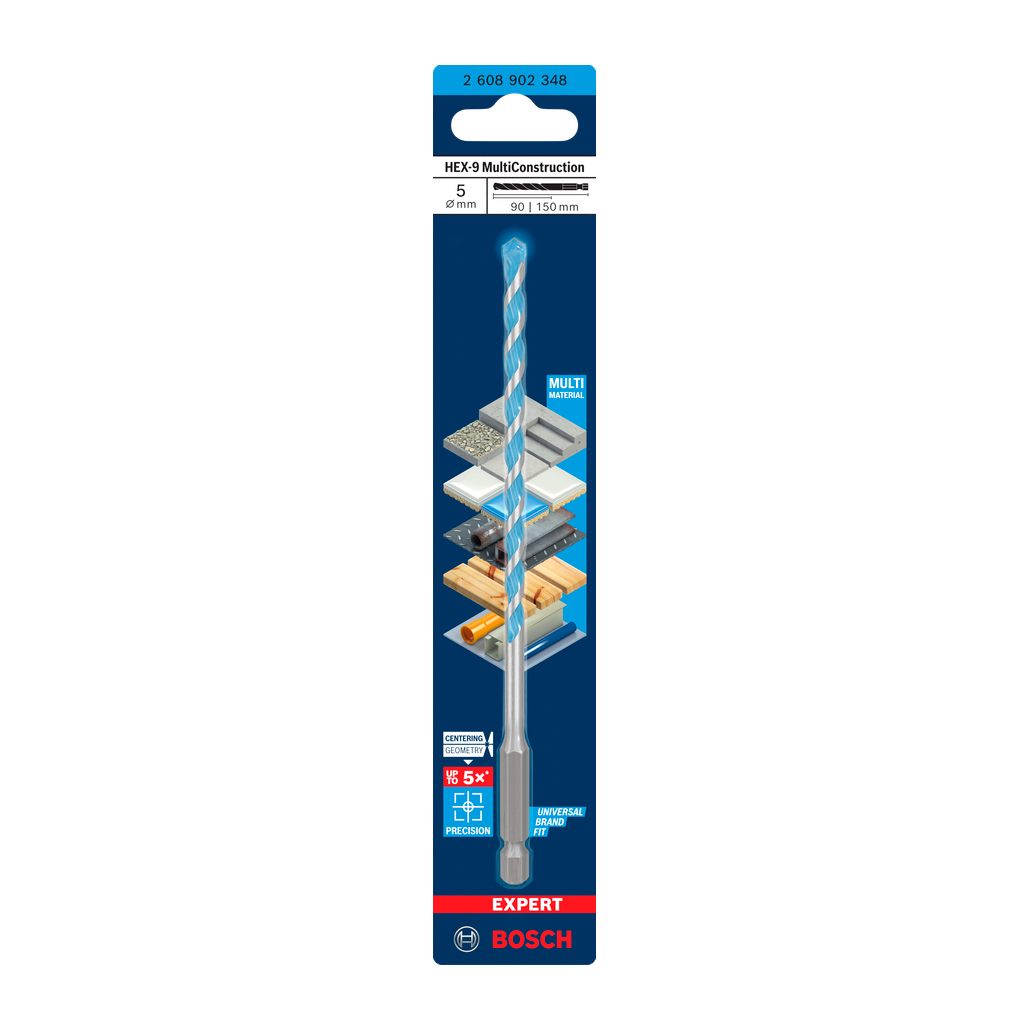 Bosch EXPERT HEX-9 Multi Construction Bohrer, 3x45x90 mm