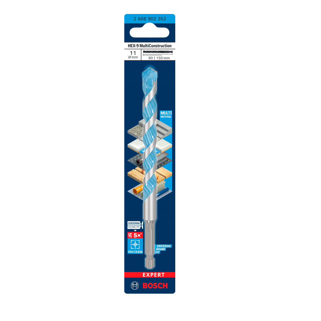 Bosch EXPERT HEX-9 Multi Construction Bohrer, 3x45x90 mm