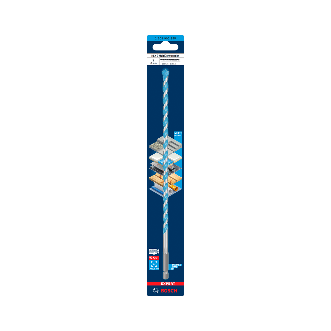 Bosch EXPERT HEX-9 Multi Construction Bohrer, 3x45x90 mm