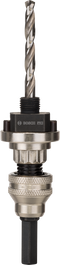 Bosch PRO Q-Lock Quick Change Halter, Sechskant-Aufnahme für Quick Change-System für Lochsägen, Sechskant 9,5 mm