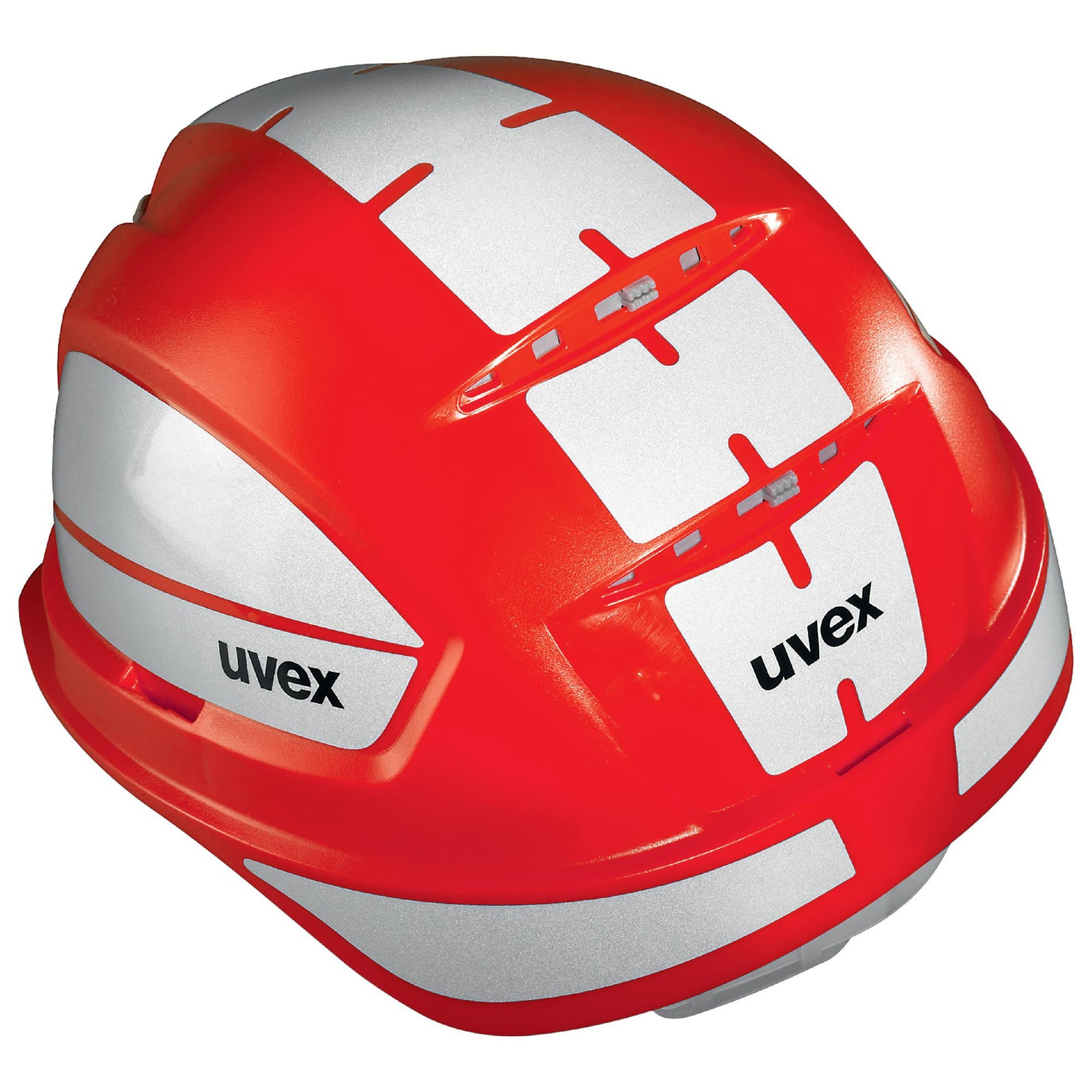 uvex pheos B Schutzhelm rot mit Reflexset L