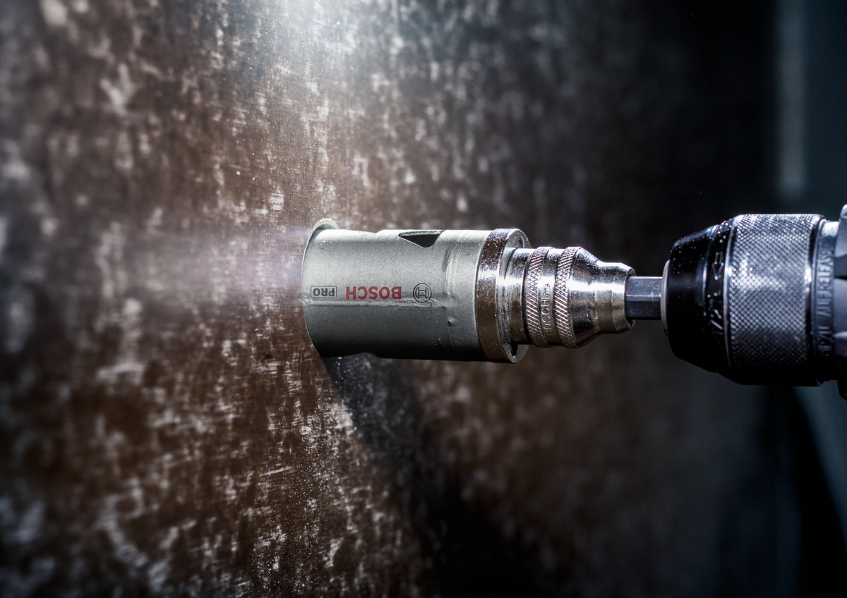 Bosch PRO Q-Lock Quick Change Halter, Sechskant-Aufnahme für Quick Change-System für Lochsägen, Sechskant 9,5 mm