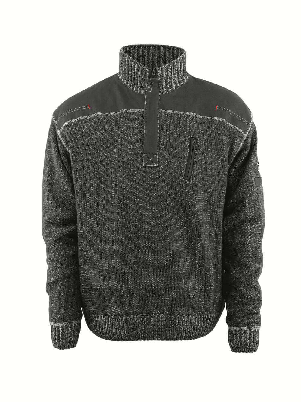 Strickpullover mit kurzem Reißverschluss 50354-835