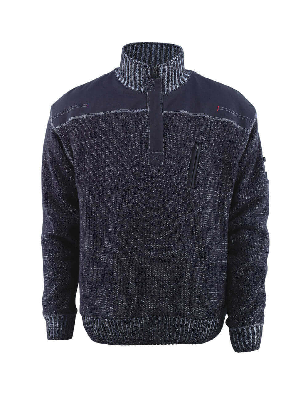 Strickpullover mit kurzem Reißverschluss 50354-835