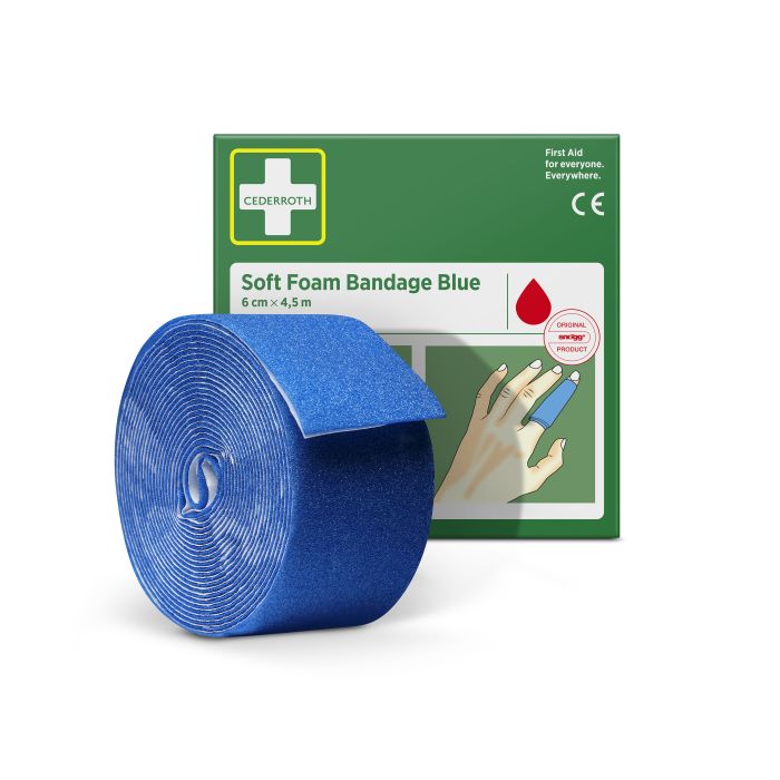 95893 Spezialverband Soft Foam Bandage 6 Cm X 4,5 M Cederroth Ref 51011010, Blau - MELTEC GmbH