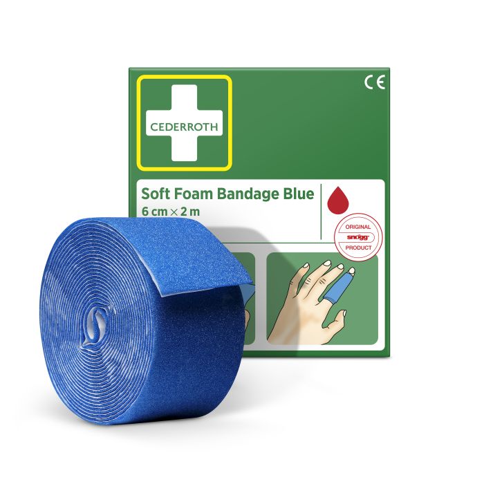 95892 Spezialverband Soft Foam Bandage 6 Cm X 2 M Cederroth Ref 51011011, Blau - MELTEC GmbH