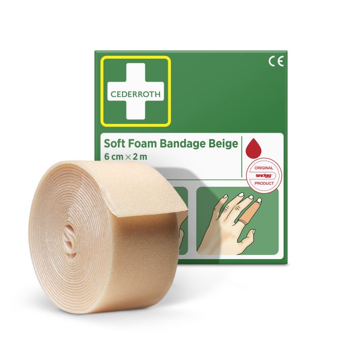 95898 - Spezialverband Soft Foam Bandage 6 Cm X 2 M Cederroth Ref 51011019, Beige - MELTEC GmbH