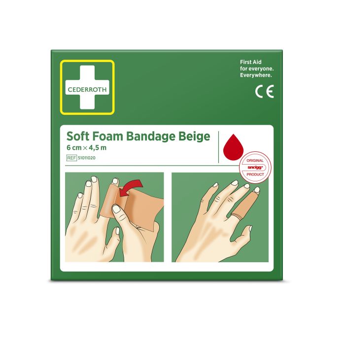 95896 Spezialverband Soft Foam Bandage 6 cm x 4,5 m REF 51011020, beige - MELTEC GmbH