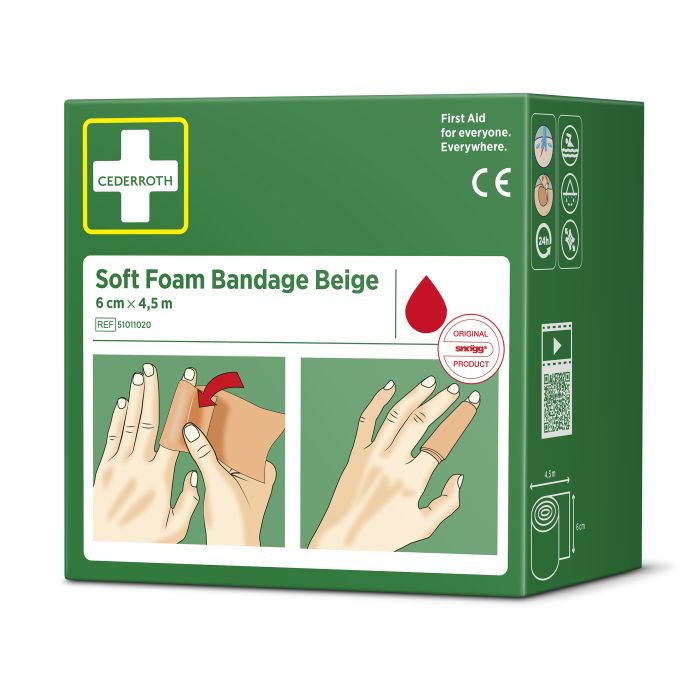 95896 Spezialverband Soft Foam Bandage 6 cm x 4,5 m REF 51011020, beige - MELTEC GmbH