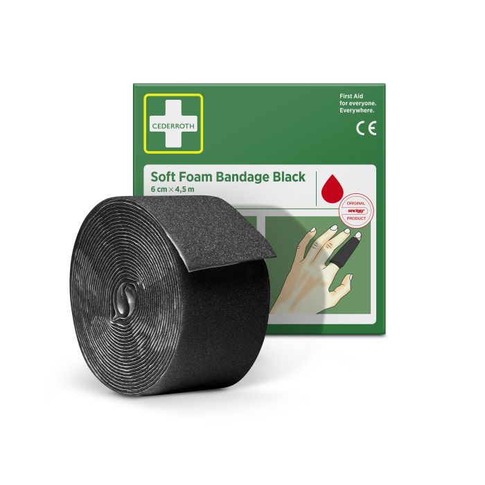 95897 Spezialverband Soft Foam Bandage 6 cm x 4,5 m Cederroth Ref 51011021, schwarz - MELTEC GmbH