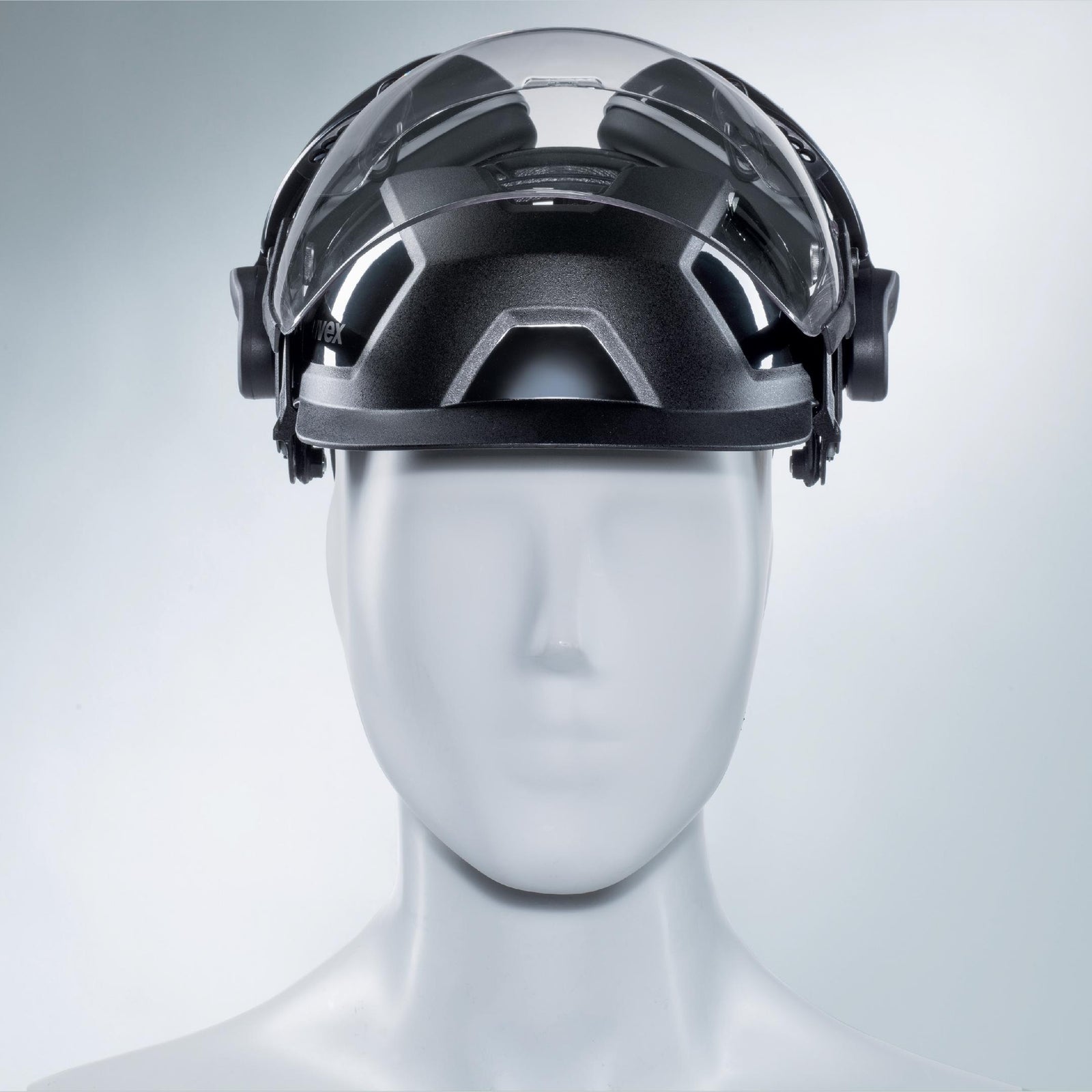 uvex pheos faceguard Visier innen beschlagfrei, außen extrem kratzfest und chemikalienbeständig mit Kapselgehörschutz K1P