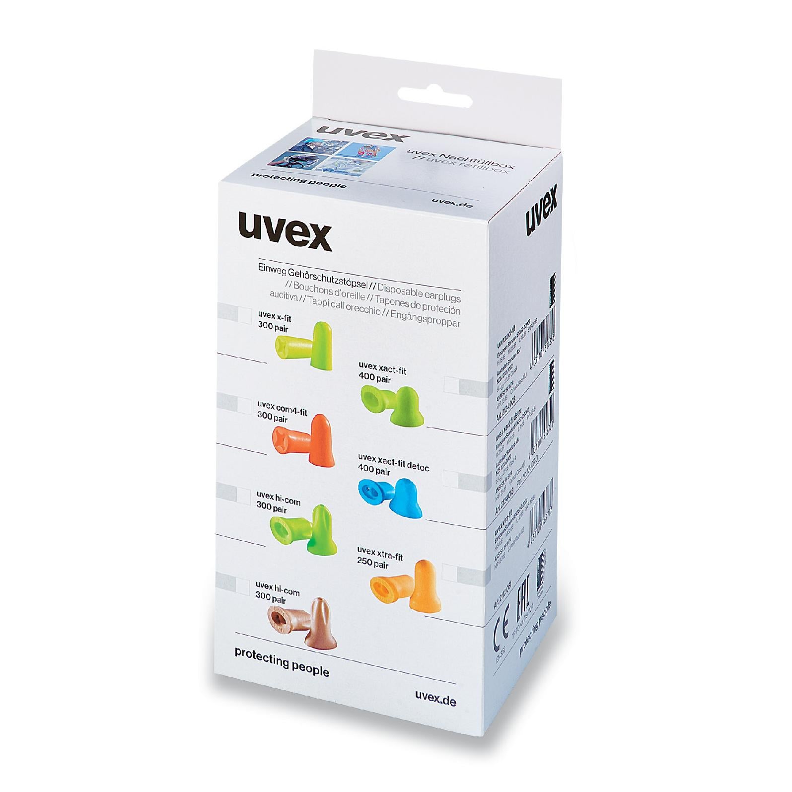 uvex hi-com Gehörschutzstöpsel SNR 26 dB 300 Paar lose in der Nachfüllbox