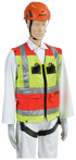 Multifunktionsweste VERTIQUAL C3 A BLACK HIGHLIGHT XL / Auffanggurt L-XL