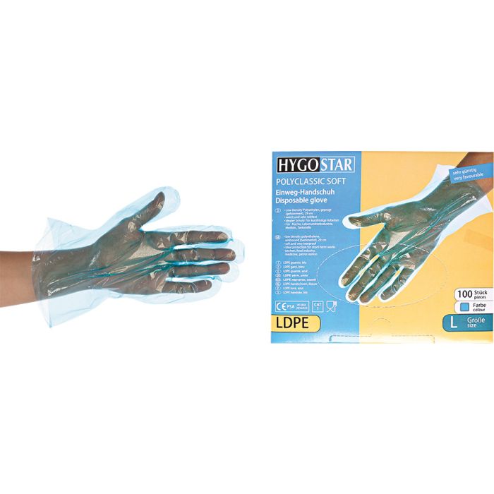93010 Einweghandschuhe Hygostar, blau - MELTEC GmbH