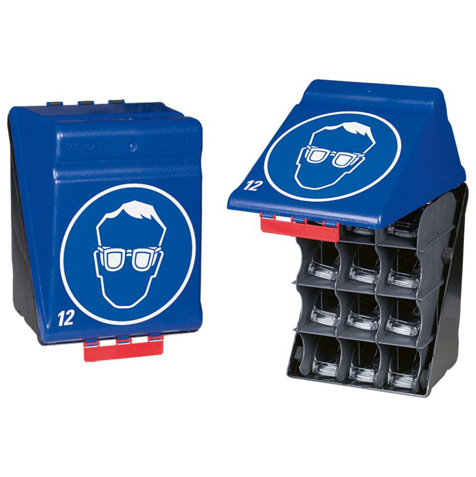 96250 Aufbewahrungsbox Gebra Secubox Maxi12, Symbol Schutzbrille - MELTEC GmbH