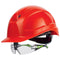 uvex pheos IES Schutzhelm rot mit Schutzbrille 9192225