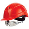 uvex pheos IES Schutzhelm rot mit Schutzbrille 9192881