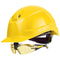 uvex pheos IES Schutzhelm gelb mit Schutzbrille 9192385