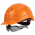 uvex pheos IES Schutzhelm orange mit Schutzbrille 9192285