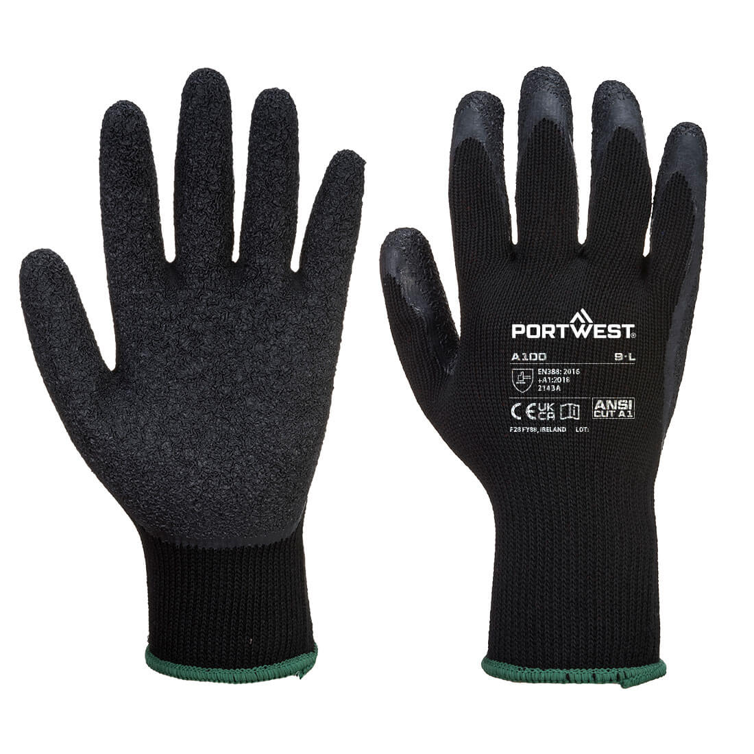 Grip Latex-Handschuh - Schwarz (K8R)