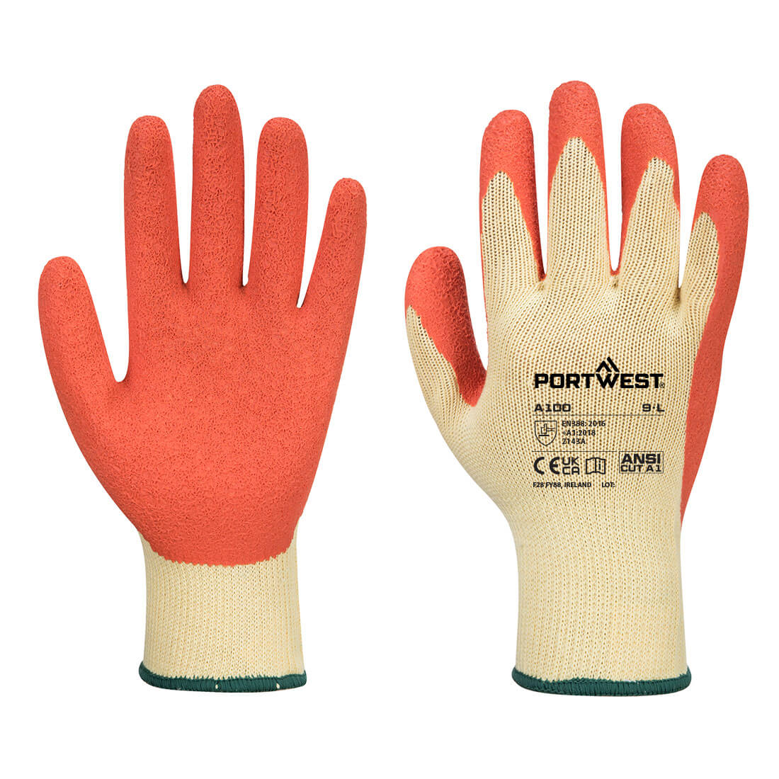 Grip Latex-Handschuh - Orange (ORR)
