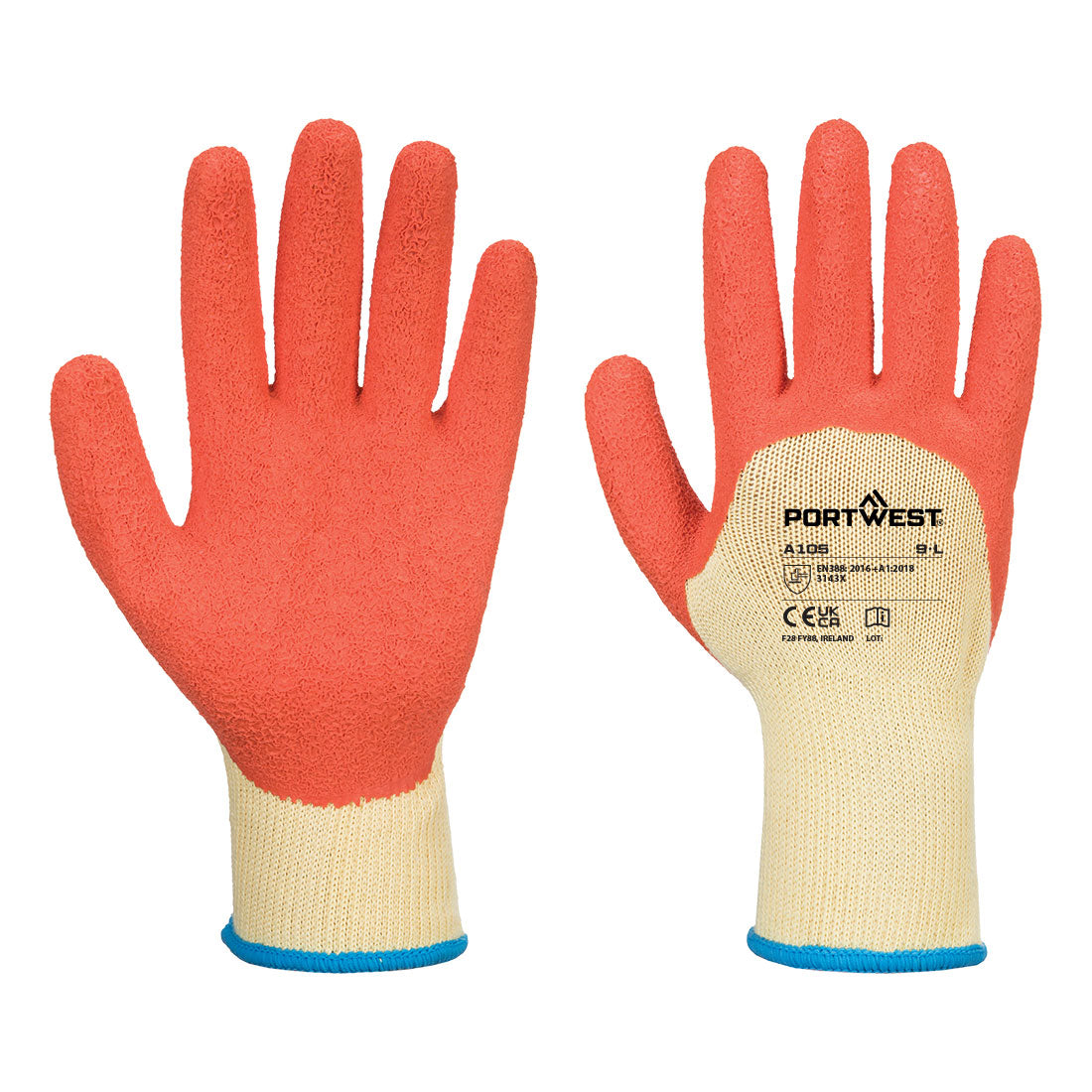 Grip Xtra Latex-Handschuh - Gelb/Orange (Y1R)