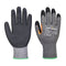 Grip 10 Latex-Handschuh mit verstärktem Daumen (Pk12) - Grau/Schwarz (G8R)