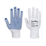 PVC Noppen-Handschuh - Weiss/Rot (WBR)