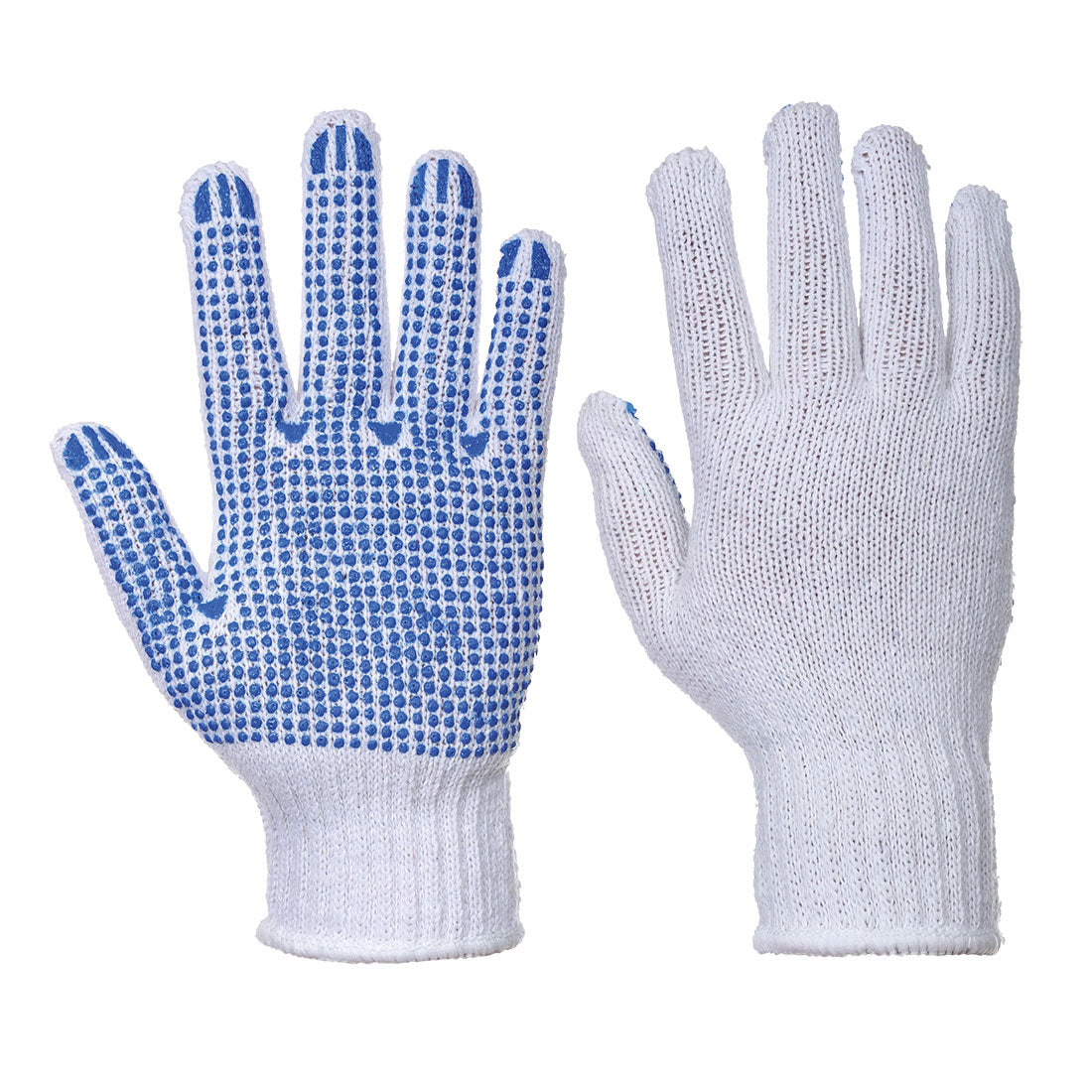 Klassischer Noppen- Handschuh - Weiss/Rot (WBR)