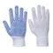 Klassischer Noppen- Handschuh - Weiss/Rot (WBR)