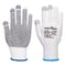 Grip 13 PVC gepunkteter Touchscreen-Handschuh (Pk12) - Weiss/Grau (W7R)