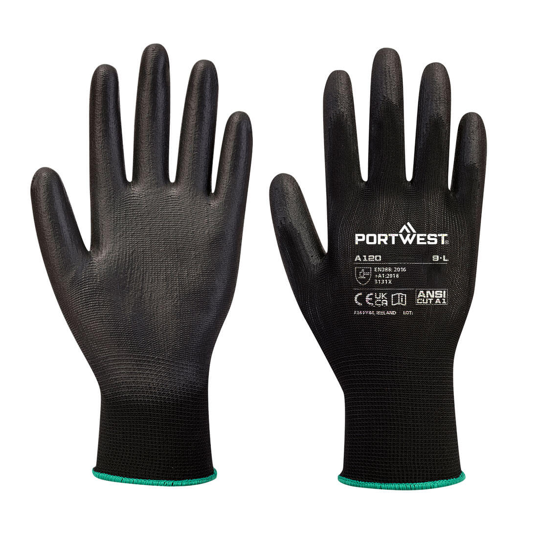 PU-Beschichteter-Handschuh - Schwarz (BKR)