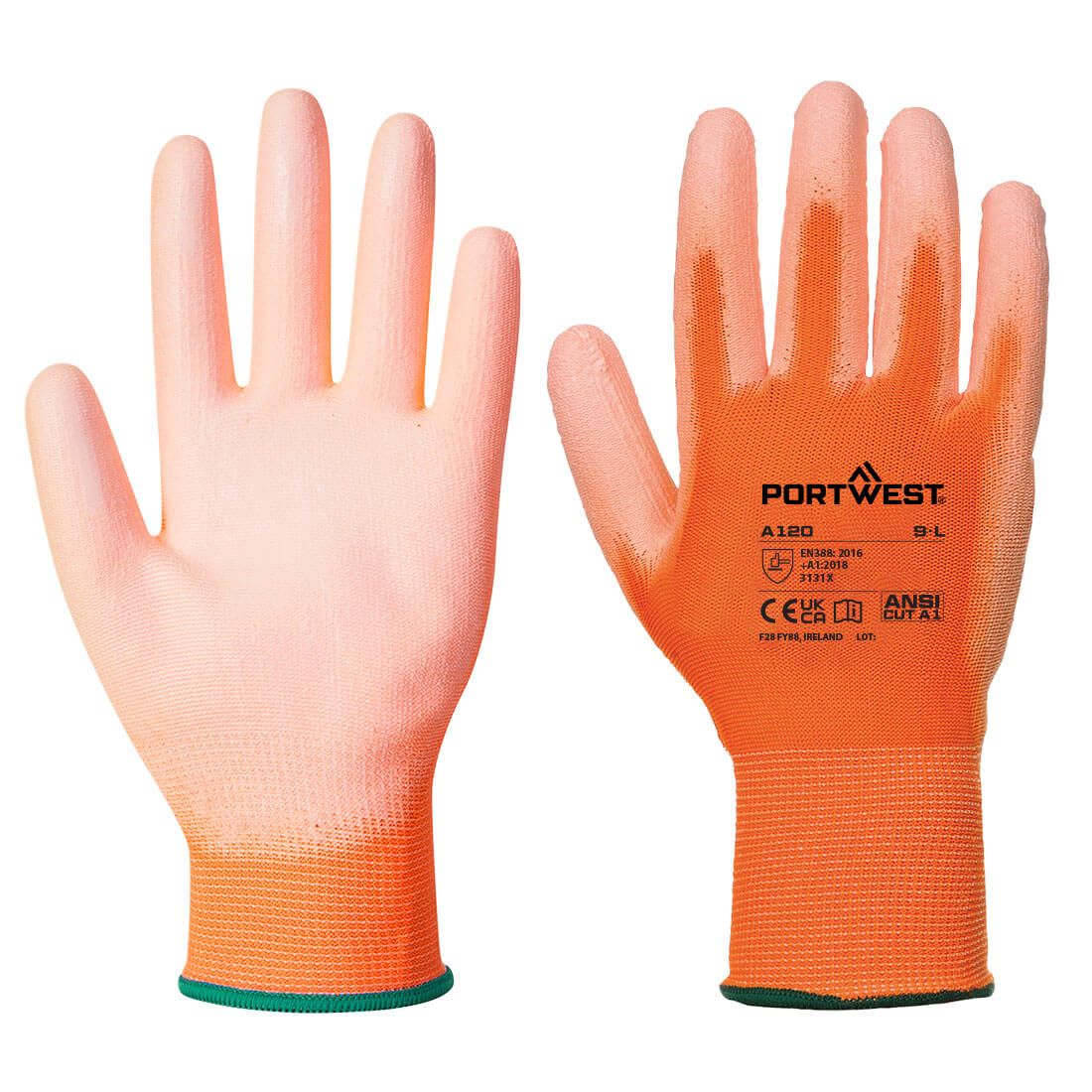 PU-Beschichteter-Handschuh - Orange (O1R)
