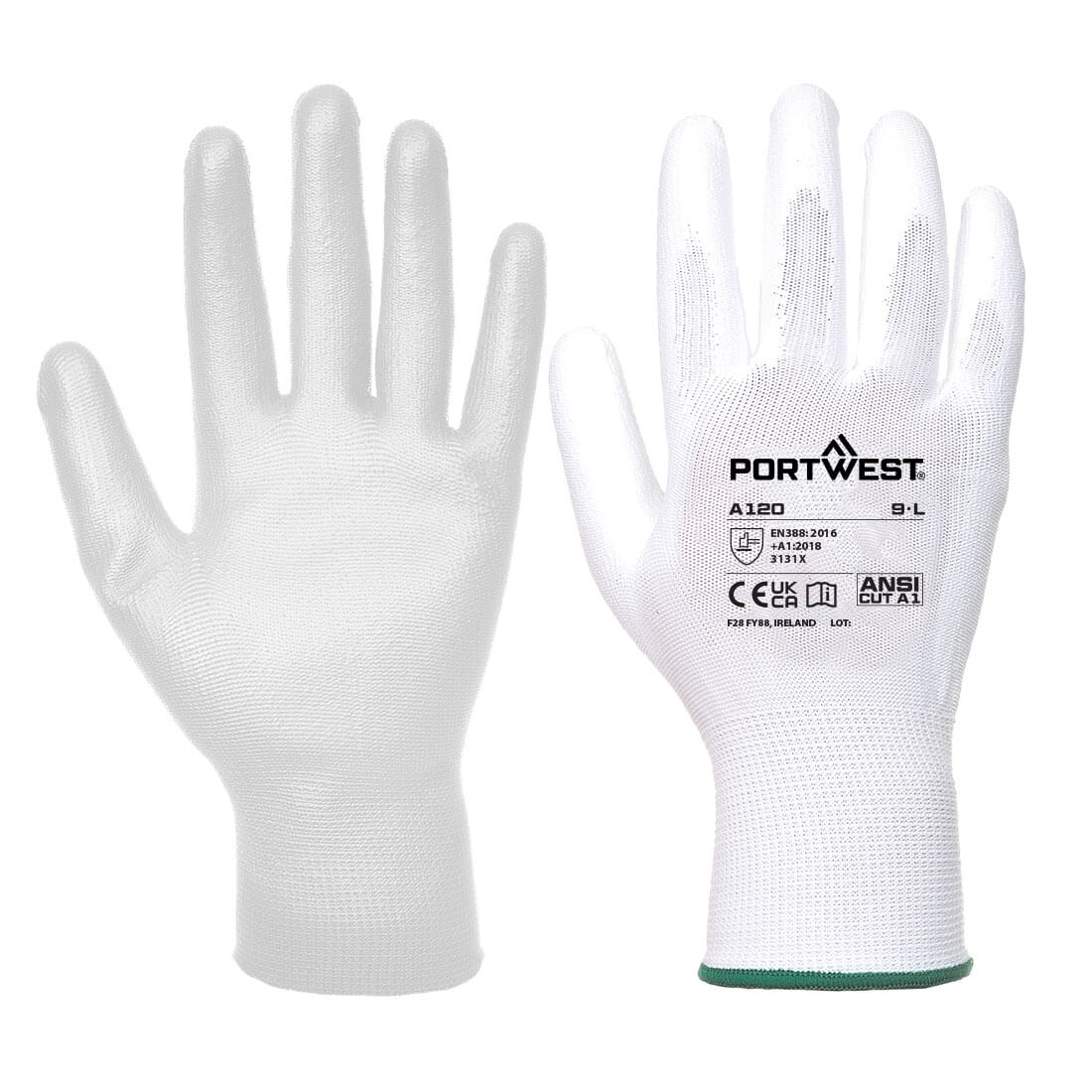 PU-Beschichteter-Handschuh - Weiss (WHR)