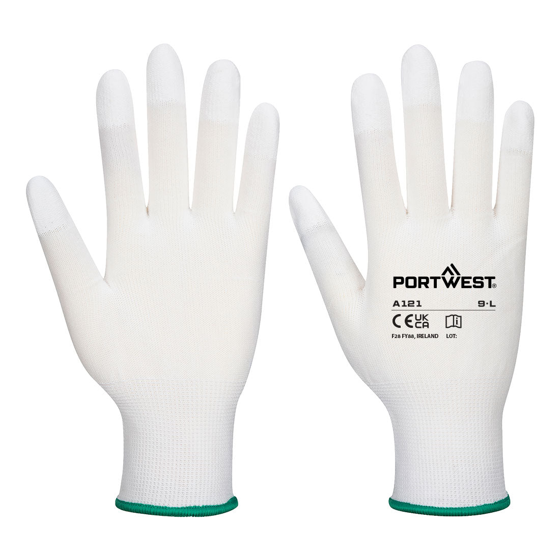 PU-Fingerkuppen Handschuh - Weiss (WHR)