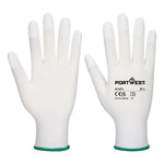 PU-Fingerkuppen Handschuh - Weiss (WHR)