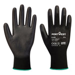 PU-Handschuh mit der Handinnenfläche Latexfrei - voller Karton (144) - Schwarz (K8R)