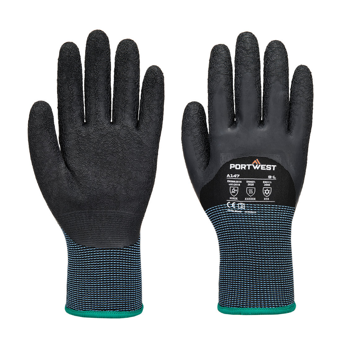 Cold 13 Latex 3/4 Dipped Glove - Schwarz (K8R)