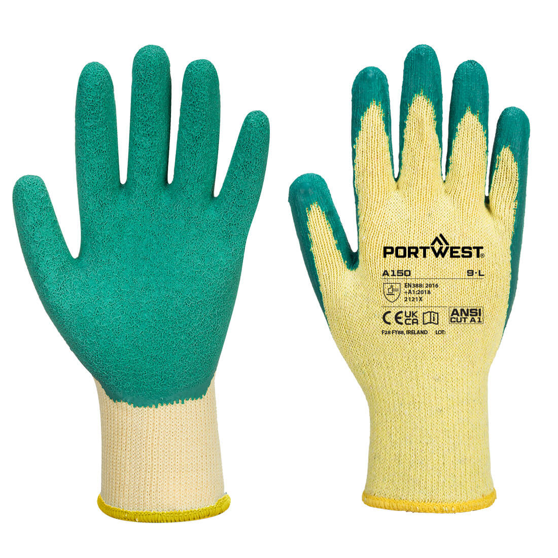 Klassischer Grip Handschuh Latex - Gruen (GNR)