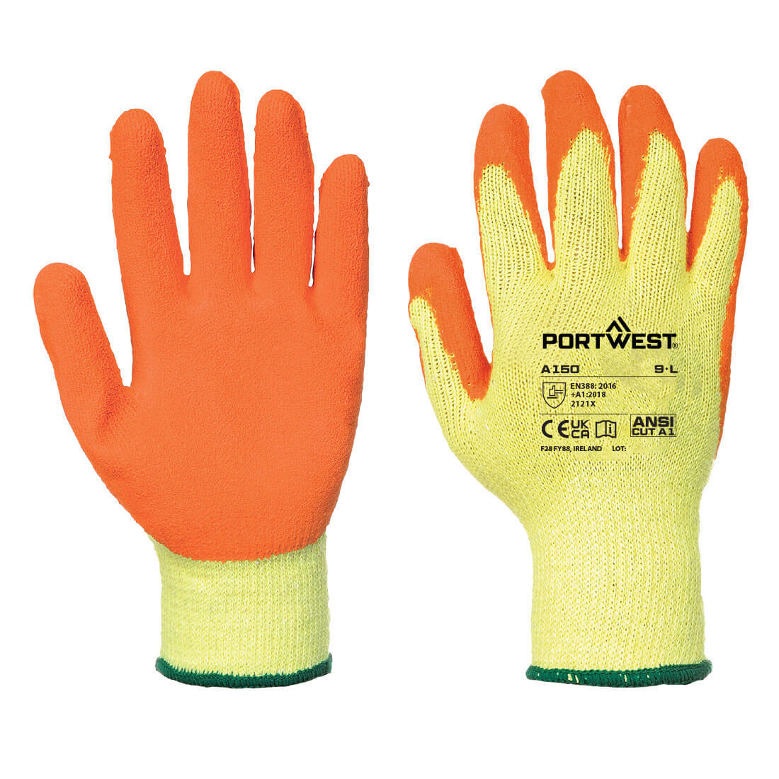 Klassischer Grip Handschuh Latex - Orange (ORR)
