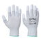 Antistatischer PU-Fingerspitzen Handschuh - Grau (GRR)