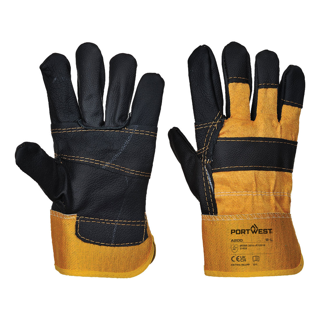 Möbelleder Handschuh - Gelb (YER)