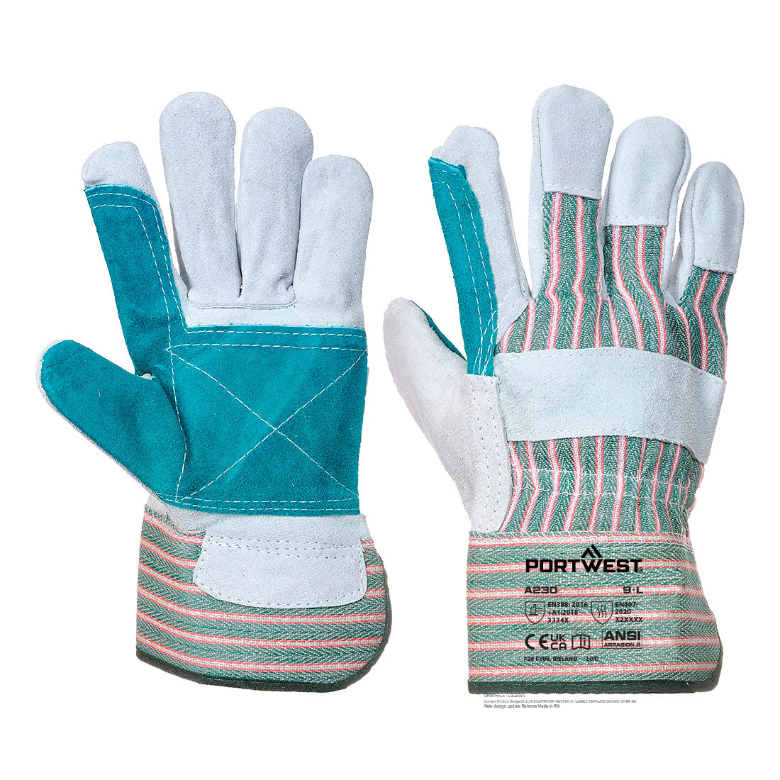 Double Palm Rigger Handschuh - Grau (GRR)